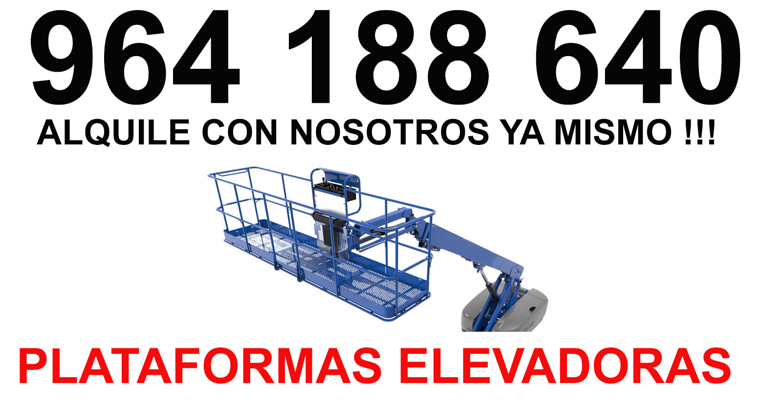 Plataformas elevadoras para alquiler en Castellón