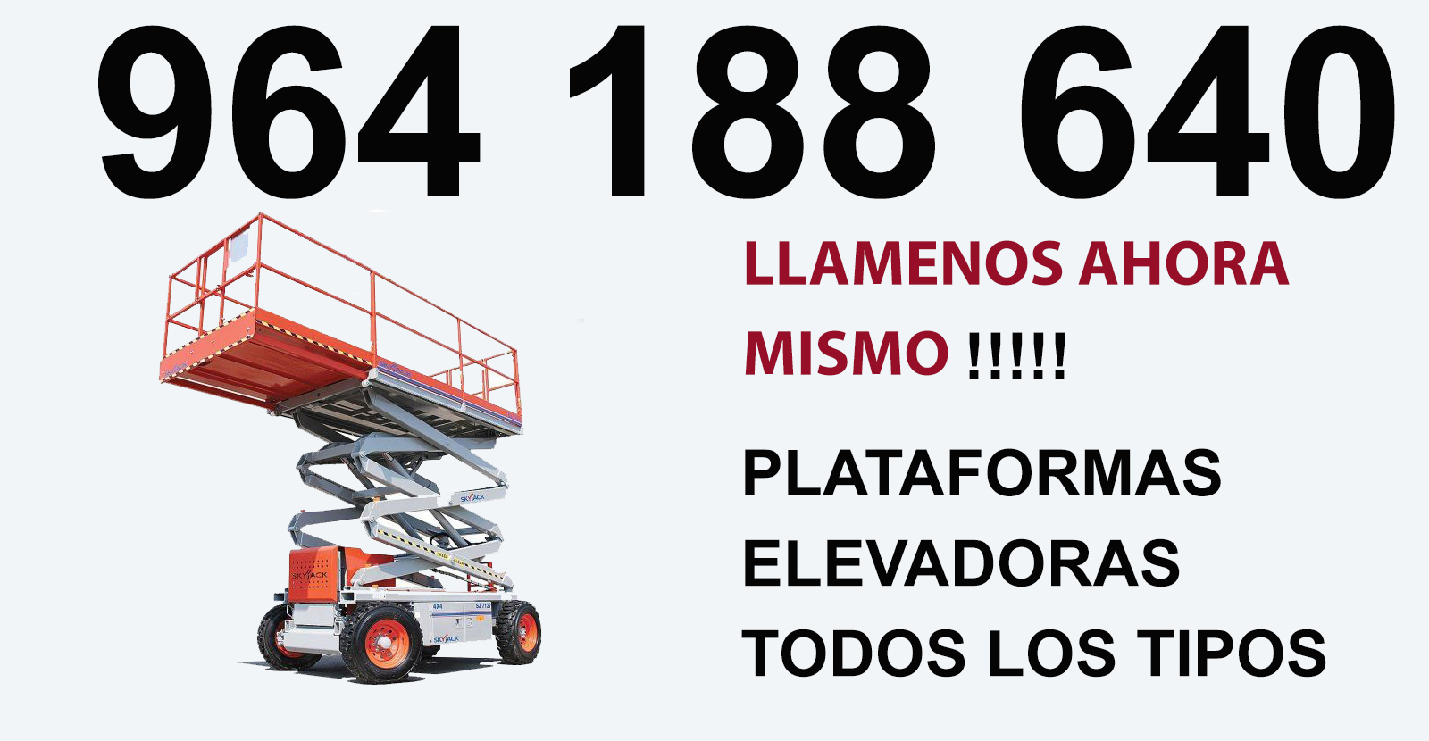Plataforma elevadora en alquiler en Les Useras/useres