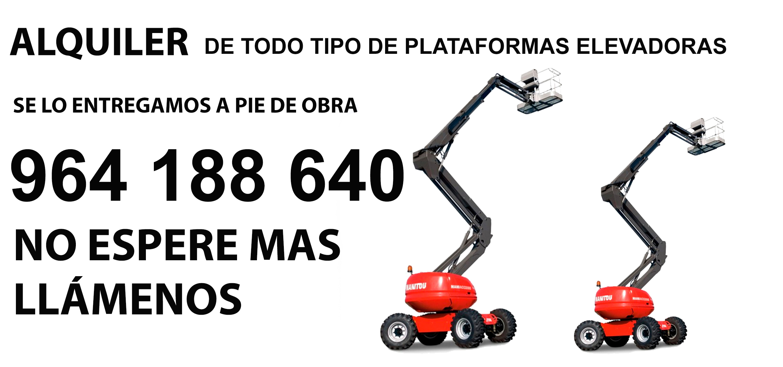 Alquiler de plataforma en Les Useras/useres